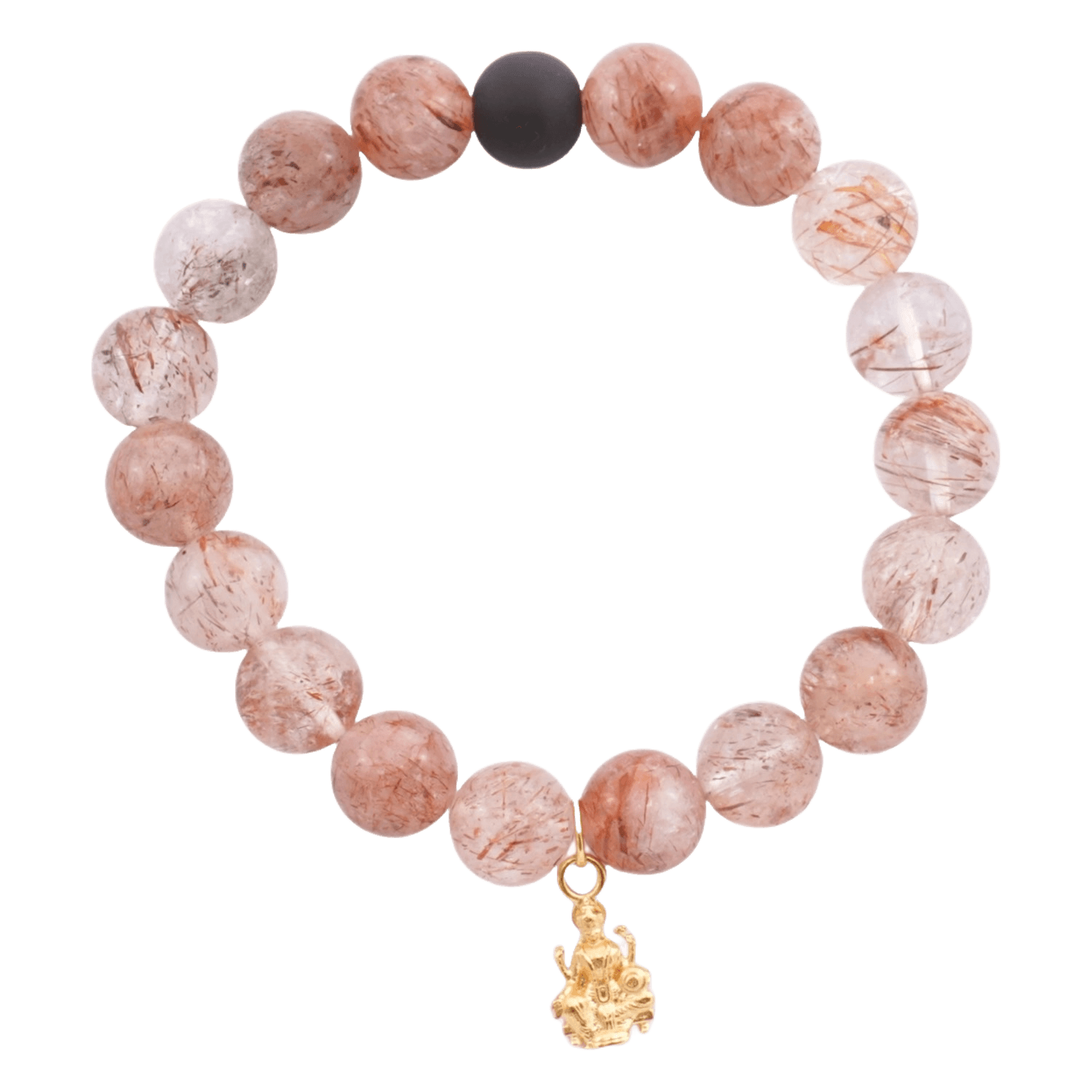 Copper Rutile Quartz gemstone bracelet with Padma Laxmi — natural gemstone bracelet
